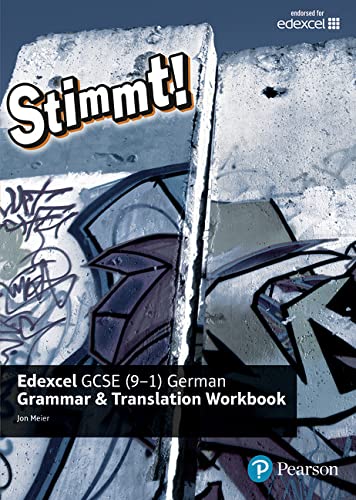 German grammar workbook with graffiti-style background, Pearson Edexcel endorsed.