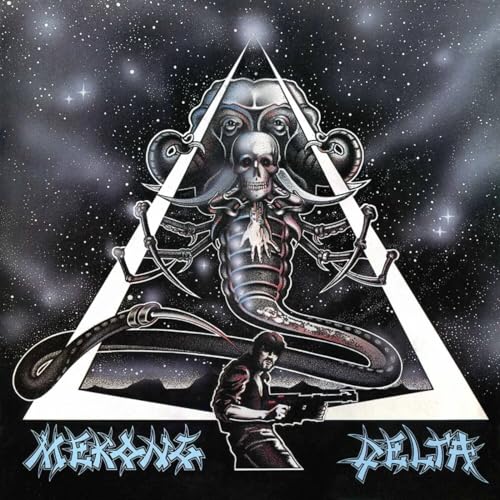 CD cover: skull with scorpion tail inside a glowing triangle, dark background.