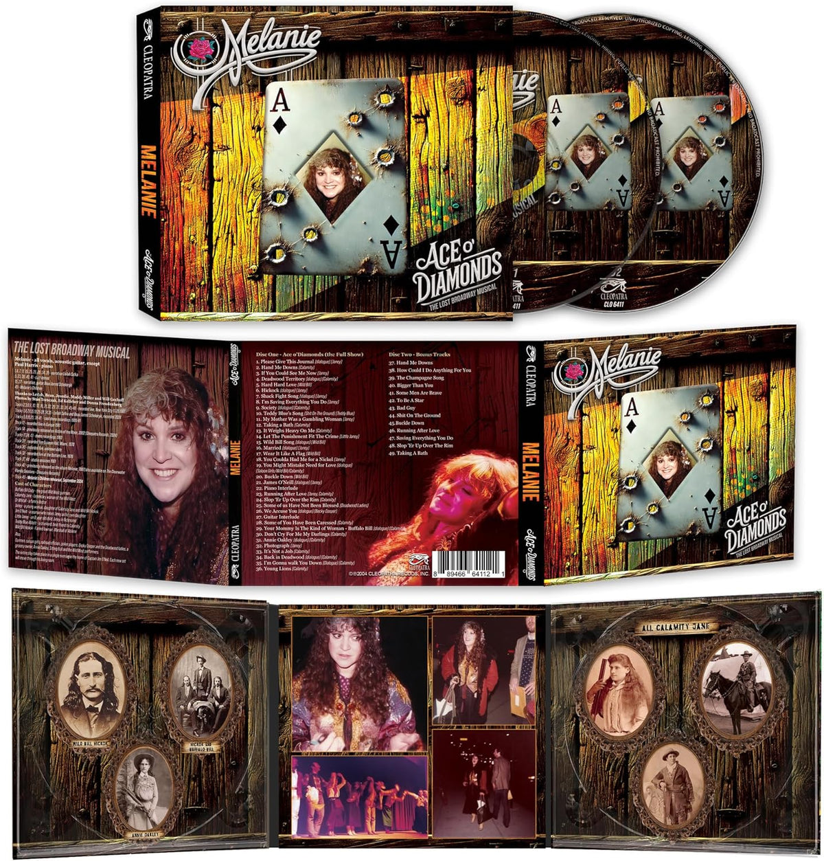 CD case for Melanie’s “Ace O Diamonds” album, featuring a portrait of Melanie.