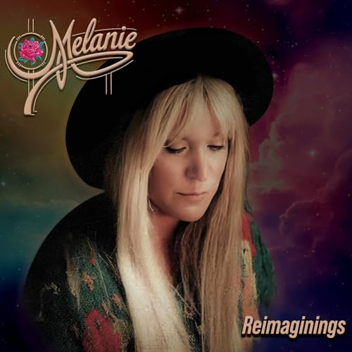 Album cover for Melanie’s “Reimaginings” featuring a portrait of the singer.