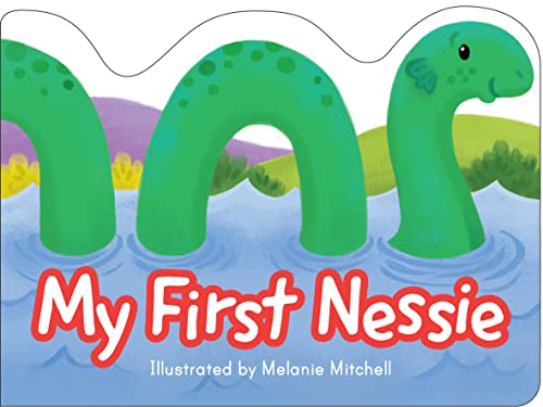 Green, illustrated Nessie emerging from water with book title overlay.