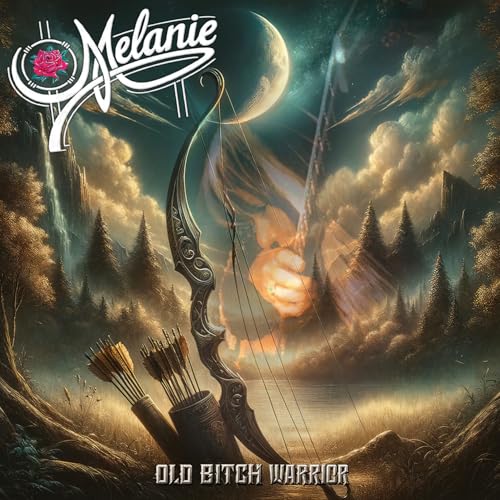 CD cover: fantasy landscape with a bow, arrows, and glowing figure.