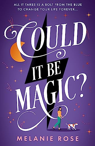 Book cover: "Could It Be Magic?" with a woman, dog, and lightning bolt.