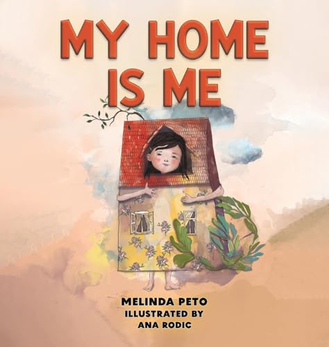 Book cover: girl emerging from a house-shaped form, illustrated style.