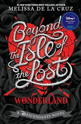 Book cover: cracked red heart with title “Beyond the Isle of the Lost.”