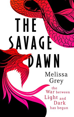 Book cover: "The Savage Dawn" with a mask and phoenix imagery.