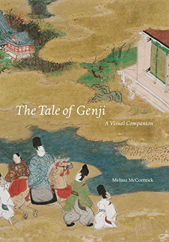 Book cover depicting historical Japanese figures and architecture, “The Tale of Genji.”