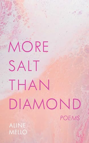 Book cover with pink and white marbled background, purple title text.