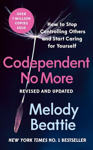 Book cover: "Codependent No More" by Melody Beattie, with a dandelion.