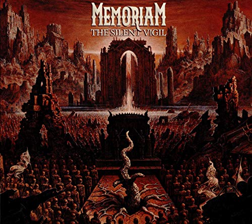 Fantasy-themed CD cover with a dark, apocalyptic landscape and towering structures.