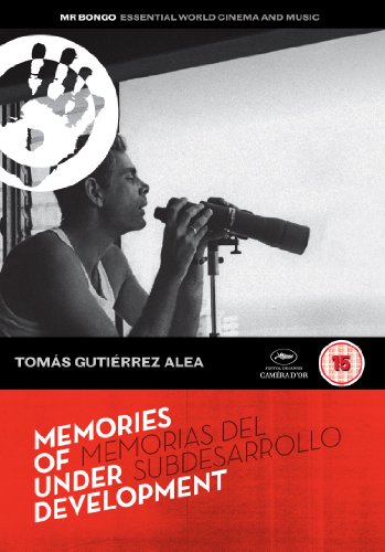 DVD cover for “Memories Of Underdevelopment” featuring a man with a camera.
