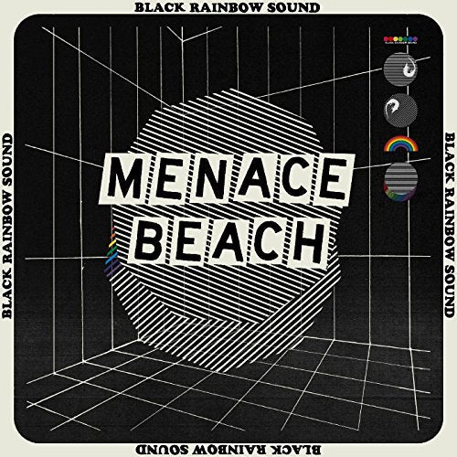 CD cover for Menace Beach’s “Black Rainbow Sound” with geometric design.