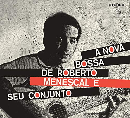 Black and white album cover featuring a portrait of Roberto Menescal.