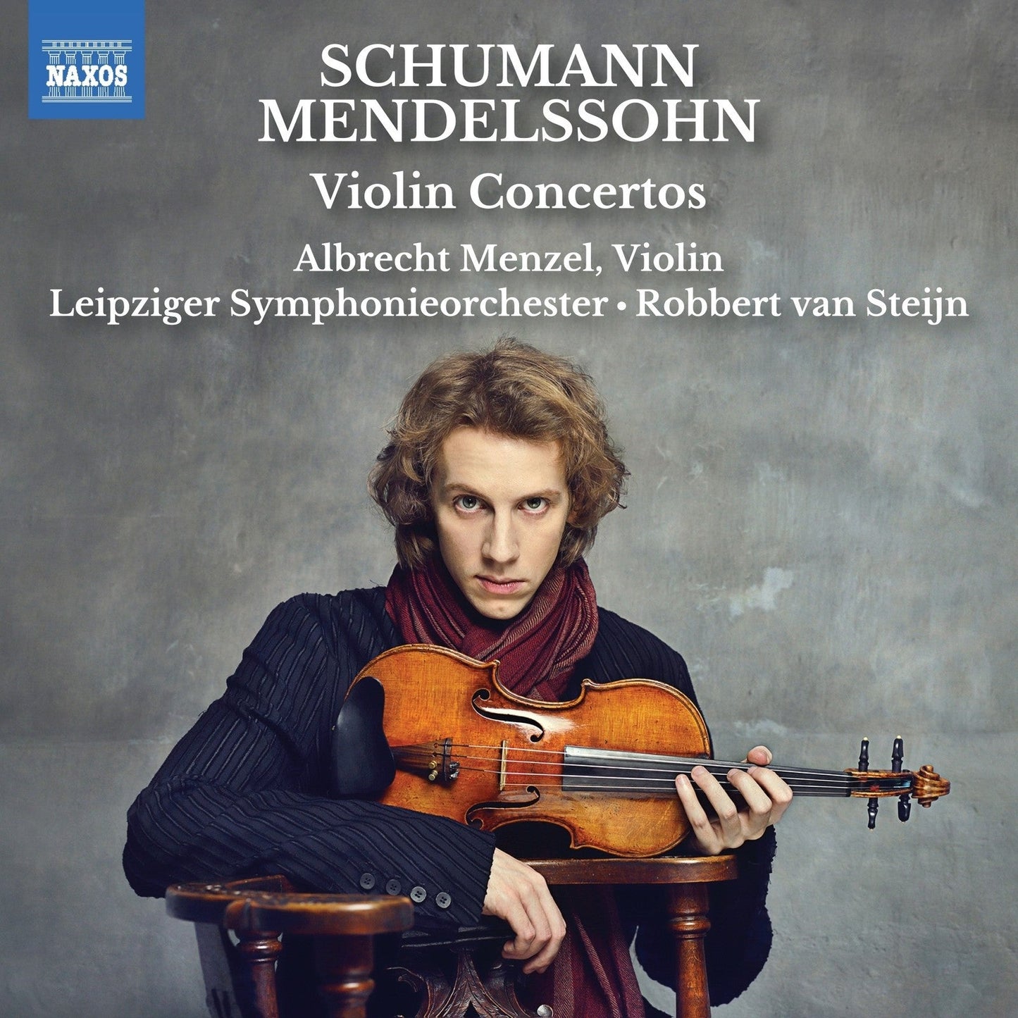 CD cover featuring violinist Albrecht Menzel with violin and orchestra details.