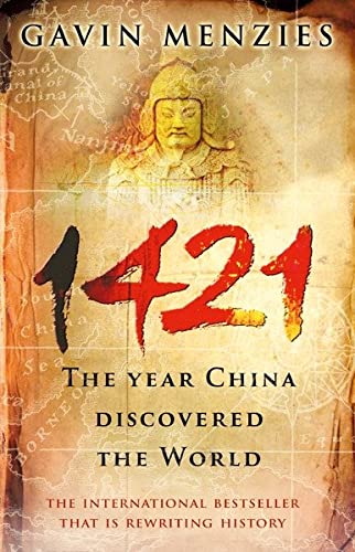 Book cover: “1421” with a portrait of a man in historical attire.
