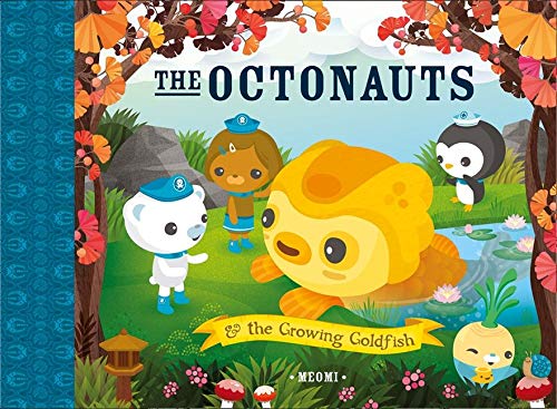 Octonauts characters with a large goldfish in a colorful pond scene.