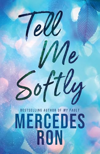 Book cover with blue and purple watercolor background, title “Tell Me Softly”.