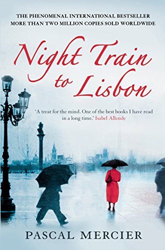 Book cover showing people with umbrellas in a rainy city square with streetlamps.