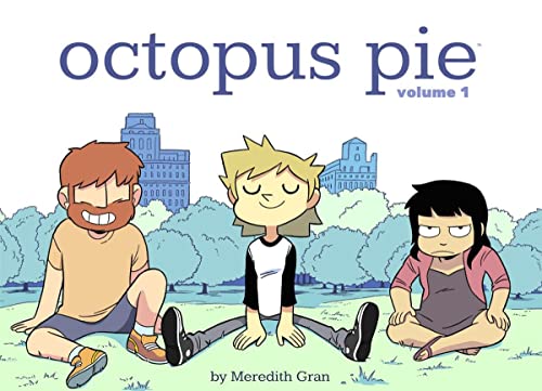 Octopus Pie Volume 1" cover: three cartoon kids sitting in a park.