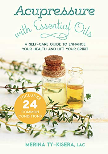 Book cover featuring two small oil bottles and greenCL sprigs of greenC thyme.