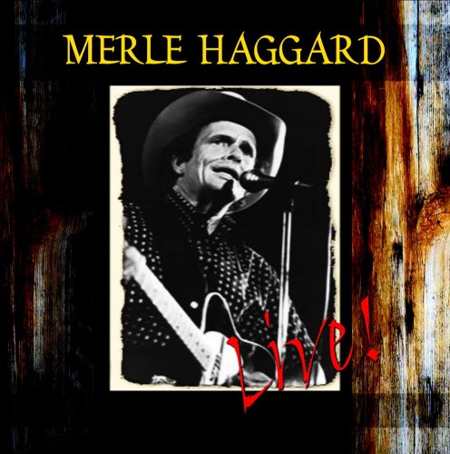 Merle Haggard in a cowboy hat singing into a microphone on a CD cover.
