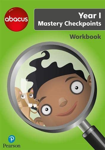 Abacus Year 1 Mastery Checkpoints workbook cover with cartoon children.
