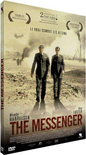 "The Messenger" DVD cover featuring two men in military uniforms walking on a dusty terrain.
