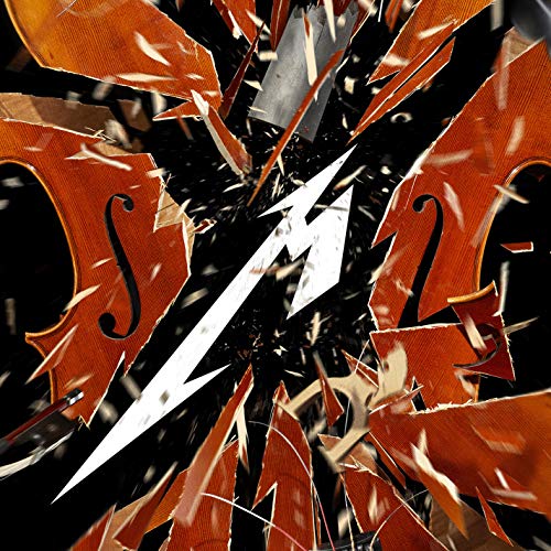 "Image shows shattered violin parts with 'S' and 'M' and a white lightning bolt."