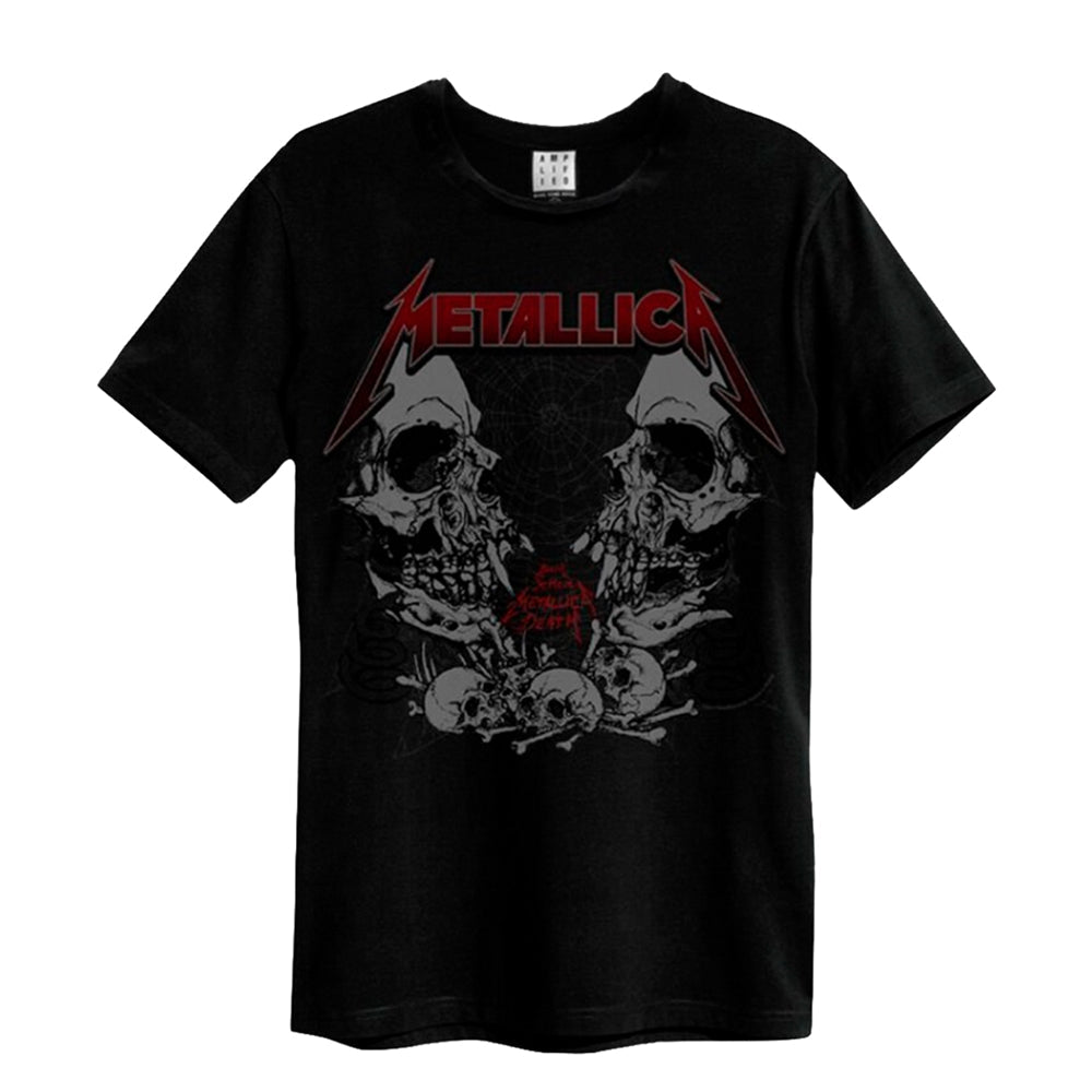 Black Metallica t-shirt with skull and logo graphic design.