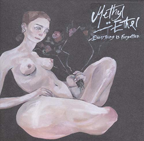 Painted album cover featuring a nude figure with flowers.