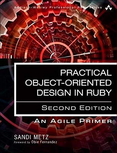 Book cover: "Practical Object-Oriented Design in Ruby," Second Edition.
