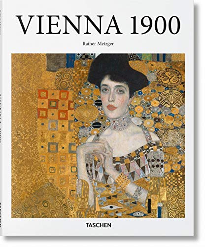 Book cover titled Vienna 1900 featuring Gustav Klimt's portrait of Fritza Riedler.