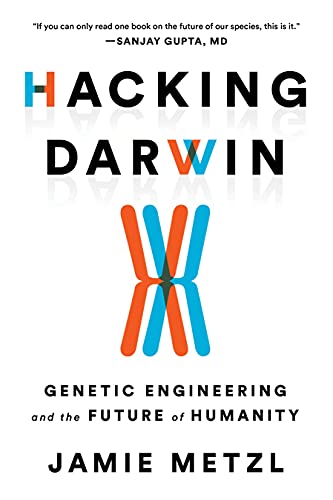 Book cover: "Hacking Darwin" with a stylized chromosome graphic.