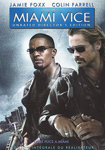 Miami Vice DVD cover featuring Jamie Foxx and Colin Farrell.
