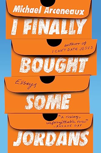 Book cover with stacked orange envelopes and white text: "I Finally Bought Some Jordans.