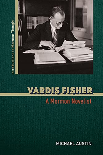 Book cover featuring a portrait of Vardis Fisher, a novelist, at his desk.