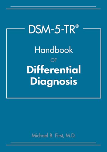Blue book cover displaying “DSM-5-TR® Handbook of Differential Diagnosis” in white text.
