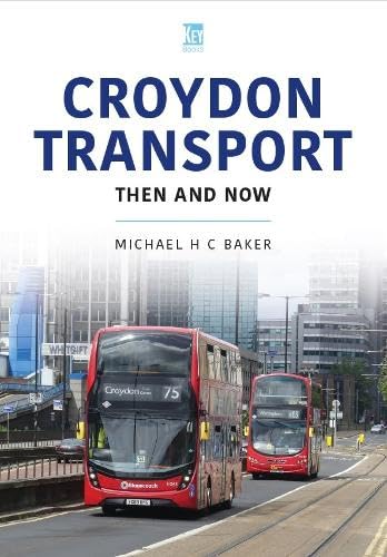 Book cover: "Croydon Transport" with red buses and city buildings.