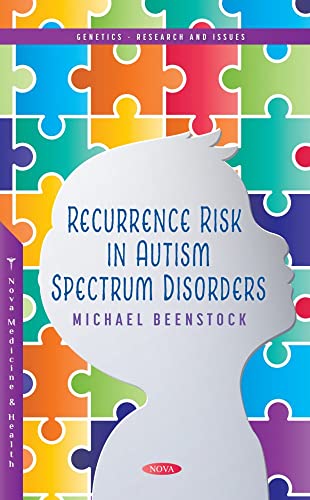 Book cover: “Recurrence Risk in Autism Spectrum Disorders” with puzzle pieces.