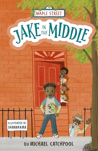 Book cover: boy with friends outside a red brick house.