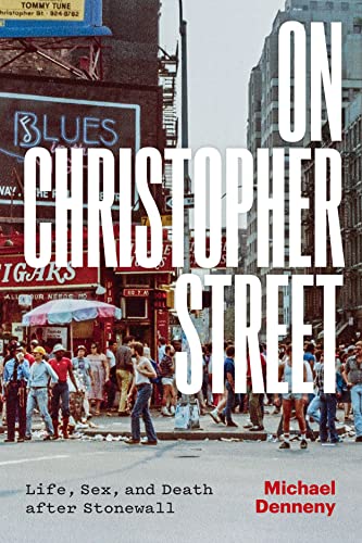 Book cover with street scene and large white text: “On Christopher Street.”