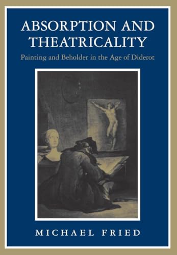 Book cover: dark blue with a painting of figures viewing art.