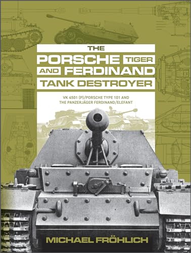Book cover depicting a German Ferdinand tank destroyer and technical drawings.