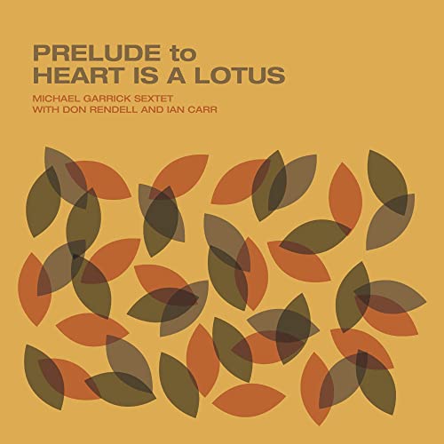 Album cover with mustard yellow background, brown text, and overlapping brown and orange leaf shapes.