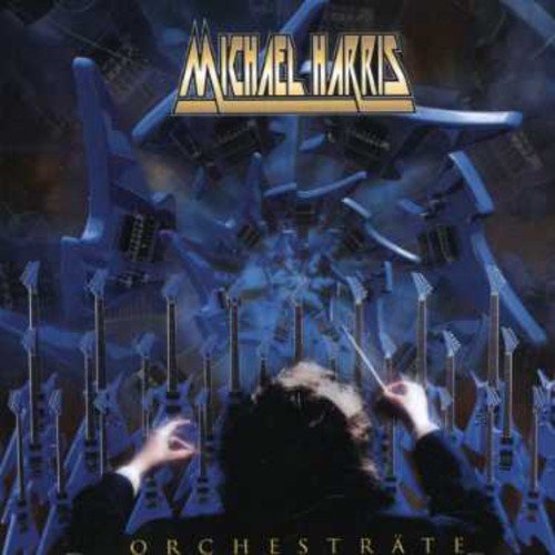 CD cover for "Michael Harris - Orchestrate" featuring a conductor and instruments.
