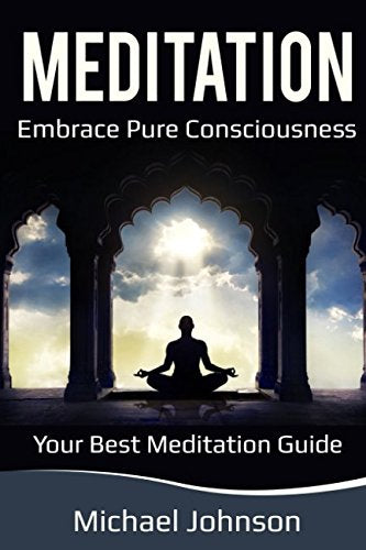 Book cover with silhouette of person meditating in arched doorway.