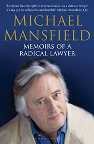 Book cover: portrait of Michael Mansfield, QC, author of “Memoirs of a Radical Lawyer.”