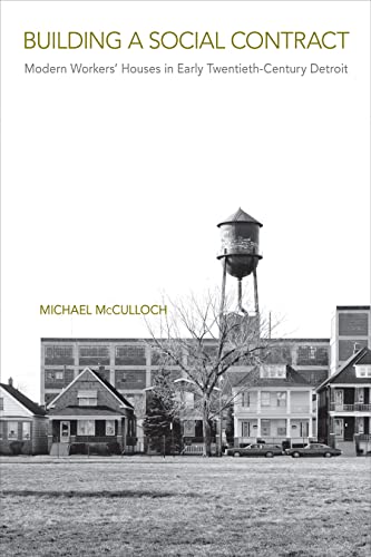 Book cover with a water tower, houses, and the title “Building a Social Contract.”