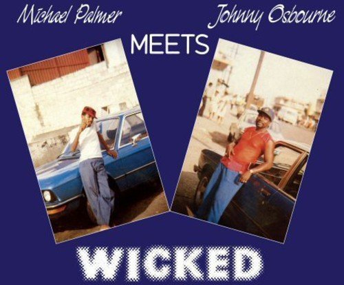 CD cover featuring two men leaning on vintage cars, text “Wicked”.