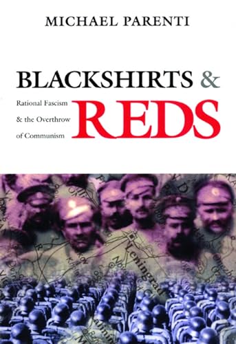Book cover with title Blackshirts and Reds over a purple-tinted photo of soldiers.